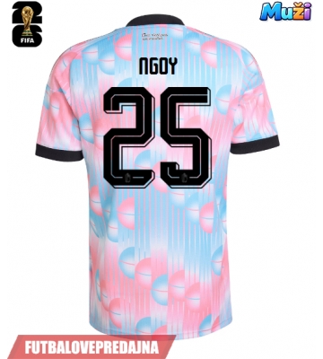 Lacne Muži Futbalové dres Belgicko Nathan Ngoy #25 MS 2026 Krátky Rukáv - Preč